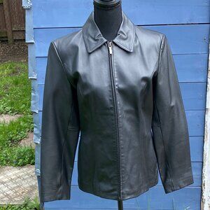 Worthington Black Leather Jacket size small